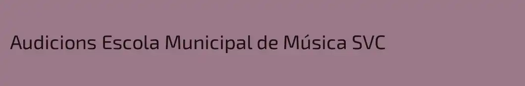Audicions Escola Municipal de Música SVC